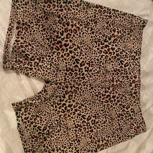 American Eagle Multi Colored Leopard Print bike shorts. Lightly worn.